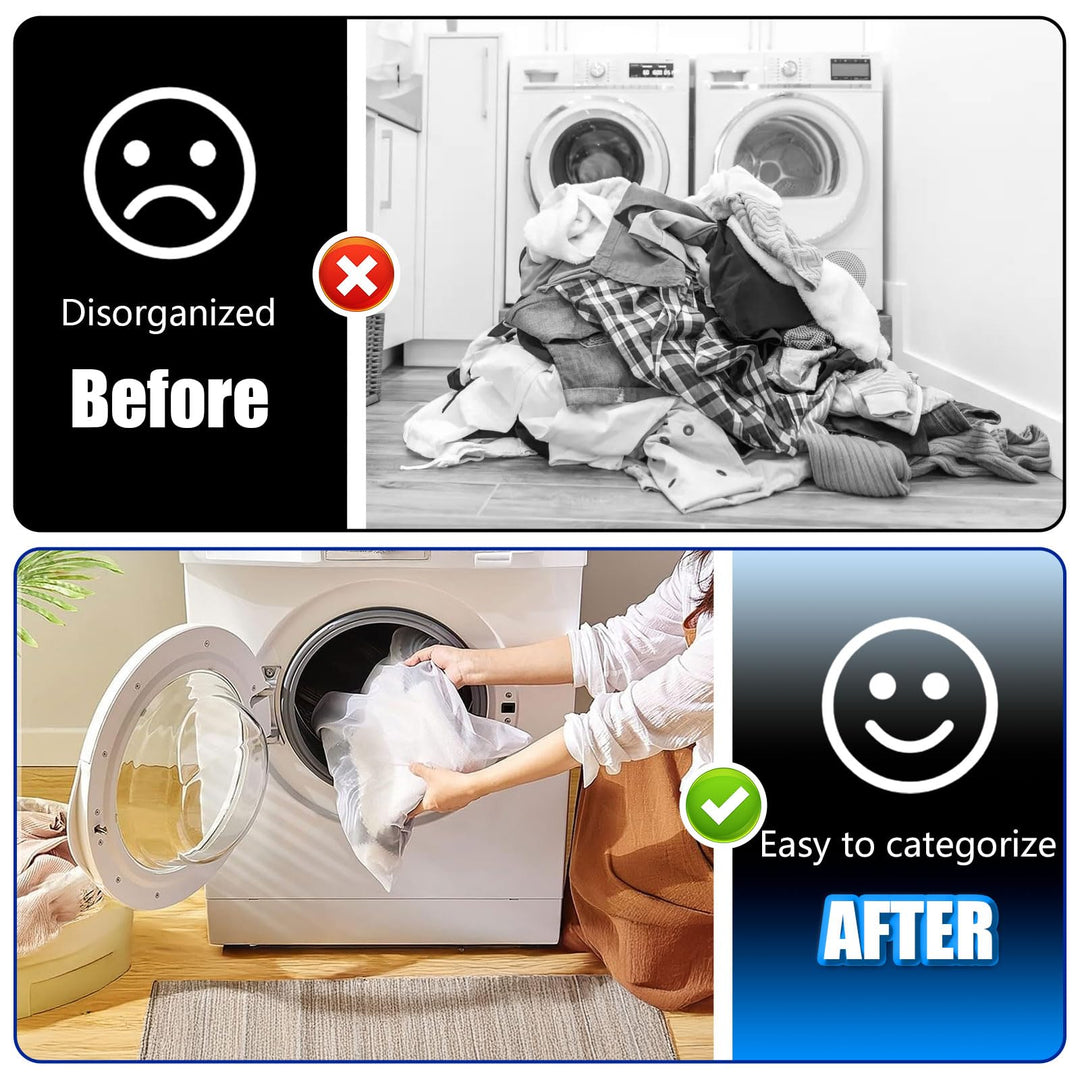 2 Pcs Large Clothing Washing Bags, 23 x 23 Inches Polyester Lingerie Laundry Bag for Washing Machine, Mesh Laundry Bags for Bras, Underwear, Sweaters, Socks, Stocking, Cotton Clothes, Sheet (Gray)