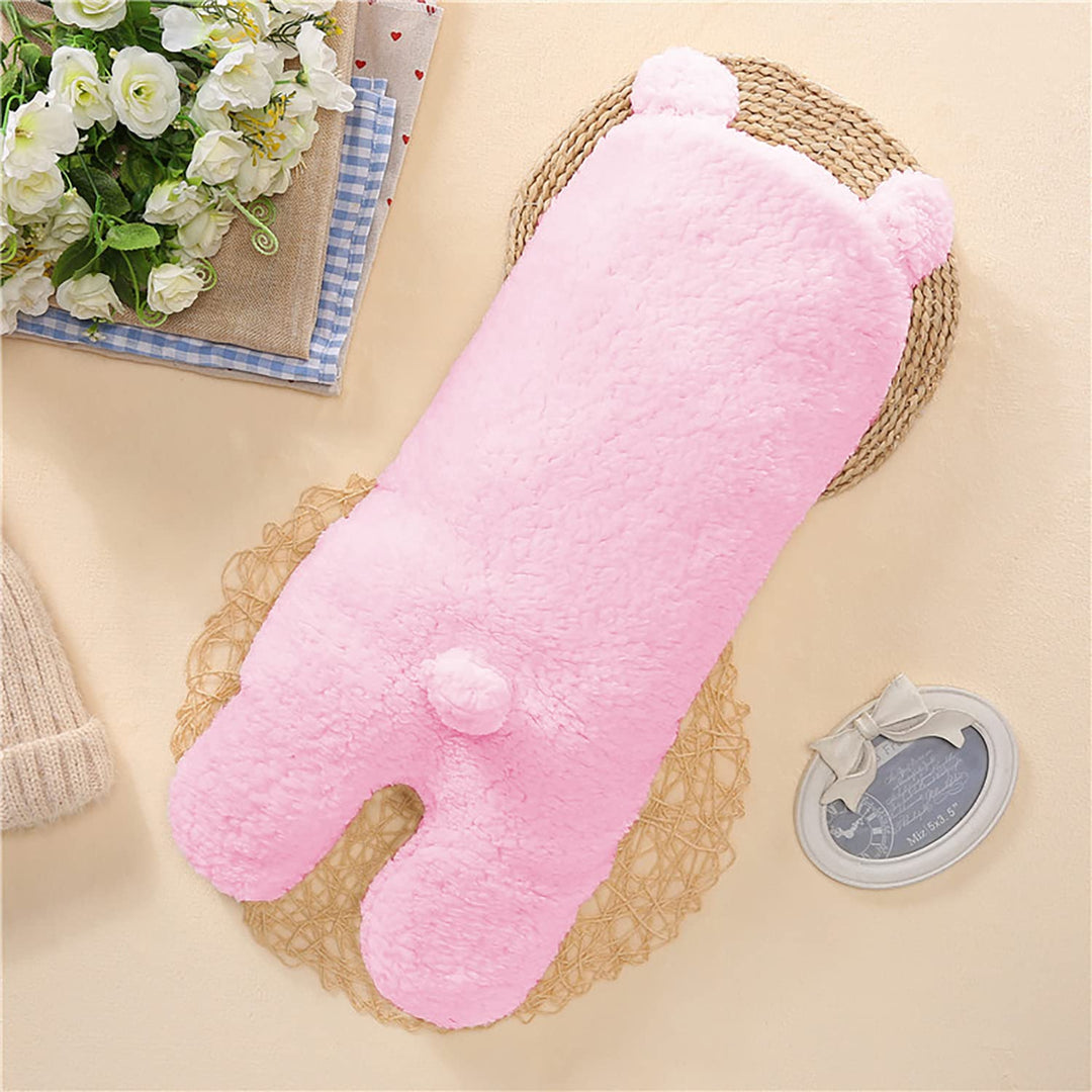 Nunibum FJYQOP Baby Swaddle Blanket Boys Girls Cute Cotton Plush Receiving Blanket Newborn Sleeping Wraps for 0-6 Months - Pink