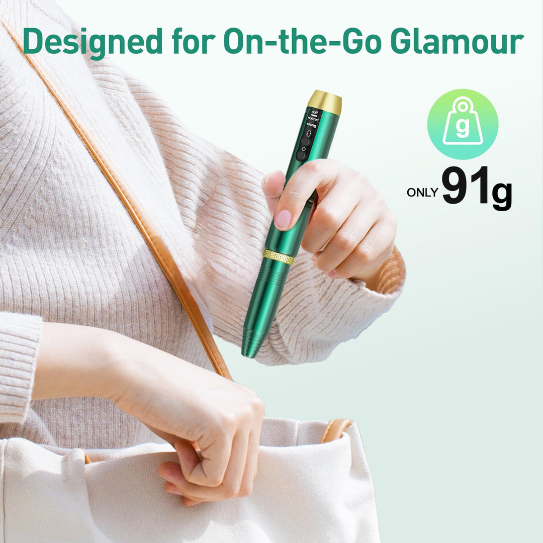 Beloving Cordless Nail Drill, Electric Nail Drill Machine for Gel Acrylic Nails, Rechargeable Portable Nail File Remover, Professional 20000rpm Nail Kit Manicure Pedicure Polishing Tool - Green