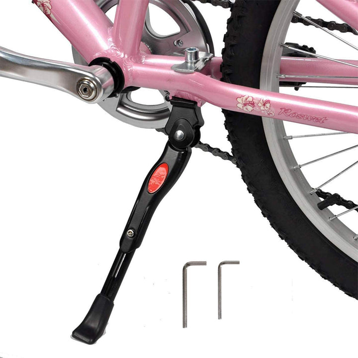 Bike Kickstand Adjustable Kids Bike Kickstand for 20-22inch Center Mount Bicycle Kickstands Bike Stand Mountain Bike/Road Bicycle/Adult Bikes/Sports Bike