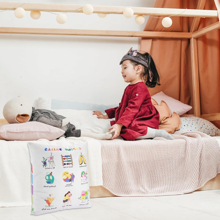 Coping Skills - Counseling Office Must Haves Throw Pillow Covers Calming Corner Mental Health Pillow for Kids Classroom Decor - Calm Down Corner Supplies 18x18 Inch Pillowcase