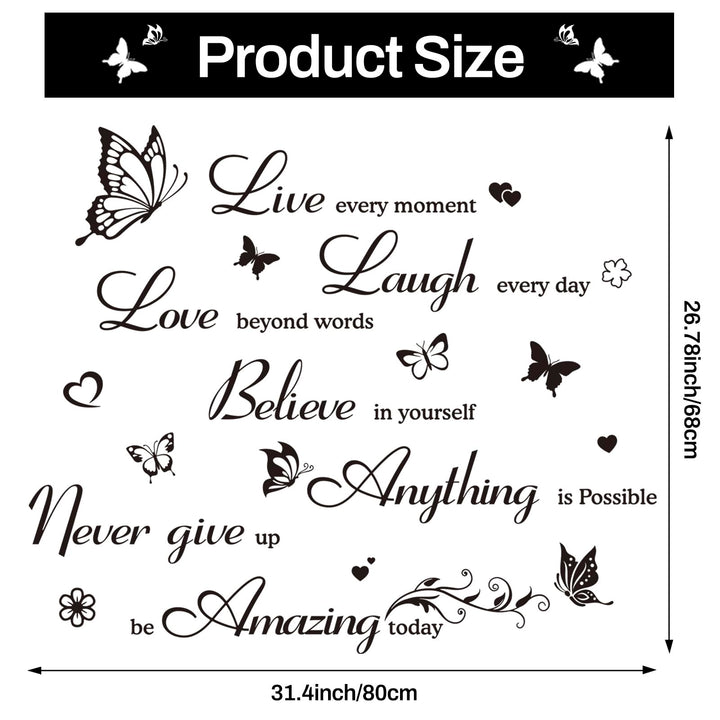 Inspirational Wall Decals Quotes Wall Stickers Motivational Wall Art Decor Positive Word Wall Decoration for Bedroom Living Room Hallways Family Office Dorm Room