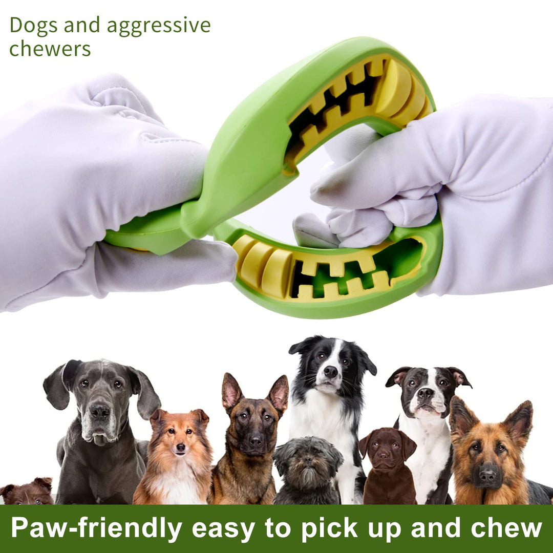 Jomilly Durable Dog Chew Toys for Average Chewers - Treat Dispenser stuffable Tough Dog Toys for Small Medium Large Dogs Lifetime Replacement Puppy Pet Teething Toys-Banana Circle Shape Medium