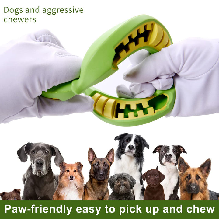 Jomilly Durable Dog Chew Toys for Average Chewers - Treat Dispenser stuffable Tough Dog Toys for Small Medium Large Dogs Lifetime Replacement Puppy Pet Teething Toys-Banana Circle Shape Medium