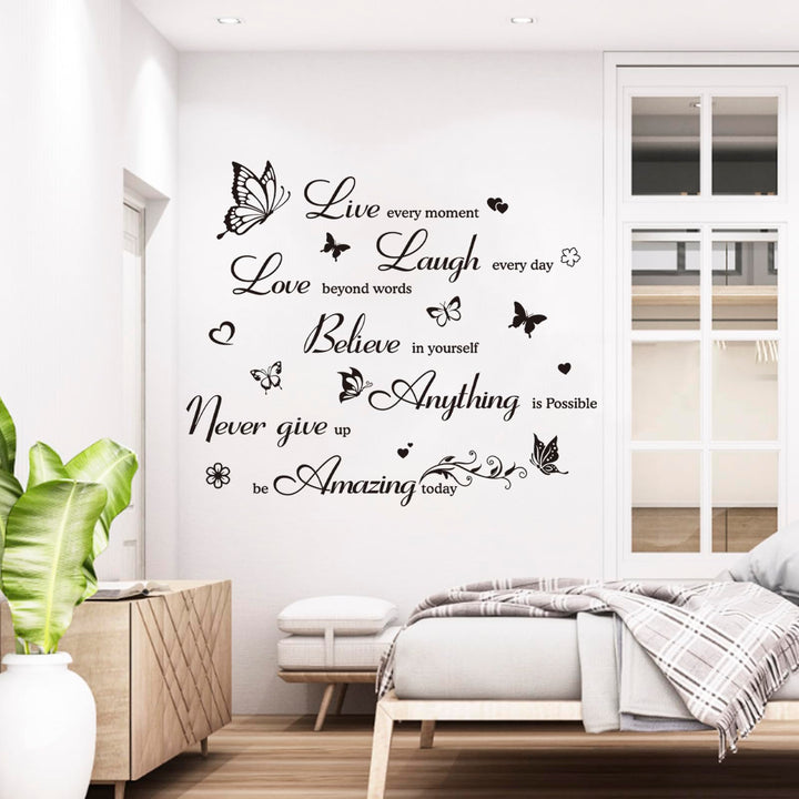 Inspirational Wall Decals Quotes Wall Stickers Motivational Wall Art Decor Positive Word Wall Decoration for Bedroom Living Room Hallways Family Office Dorm Room
