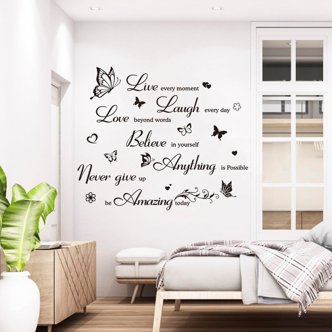 Inspirational Wall Decals Quotes Wall Stickers Motivational Wall Art Decor Positive Word Wall Decoration for Bedroom Living Room Hallways Family Office Dorm Room