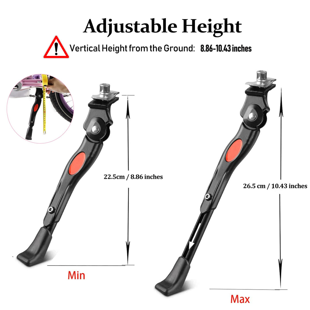Bike Kickstand Adjustable Kids Bike Kickstand for 20-22inch Center Mount Bicycle Kickstands Bike Stand Mountain Bike/Road Bicycle/Adult Bikes/Sports Bike