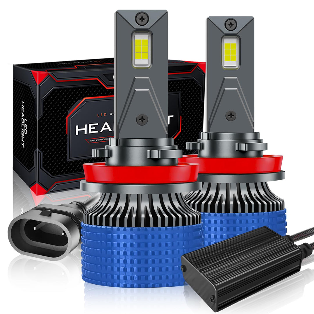 StoneBanks H11/H8/H9 LED Bulbs 150W 32000LM, 900% Brighter 6500K Cool White Powersports Accessory, Fog Light Bulbs, for Car Truck Pickup Plug and Play Halogen Replacement Kit, Pack of 2