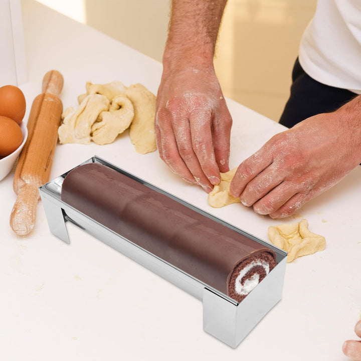 U-Shape Cake Mold Stainless Steel Nonstick Loaf Pan for Bread, Cake, Meatloaf Baking, Detachable Design, 11.49 X 3.54 X 2.75 Inch, Silver