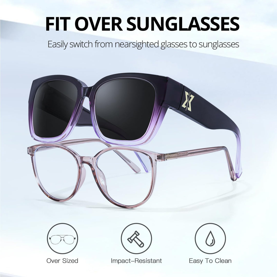 Myiaur Night Driving Glasses for Women, Anti Glare Night Vision Glasses Polarized Yellow Nighttime Glasses UV400 Protection