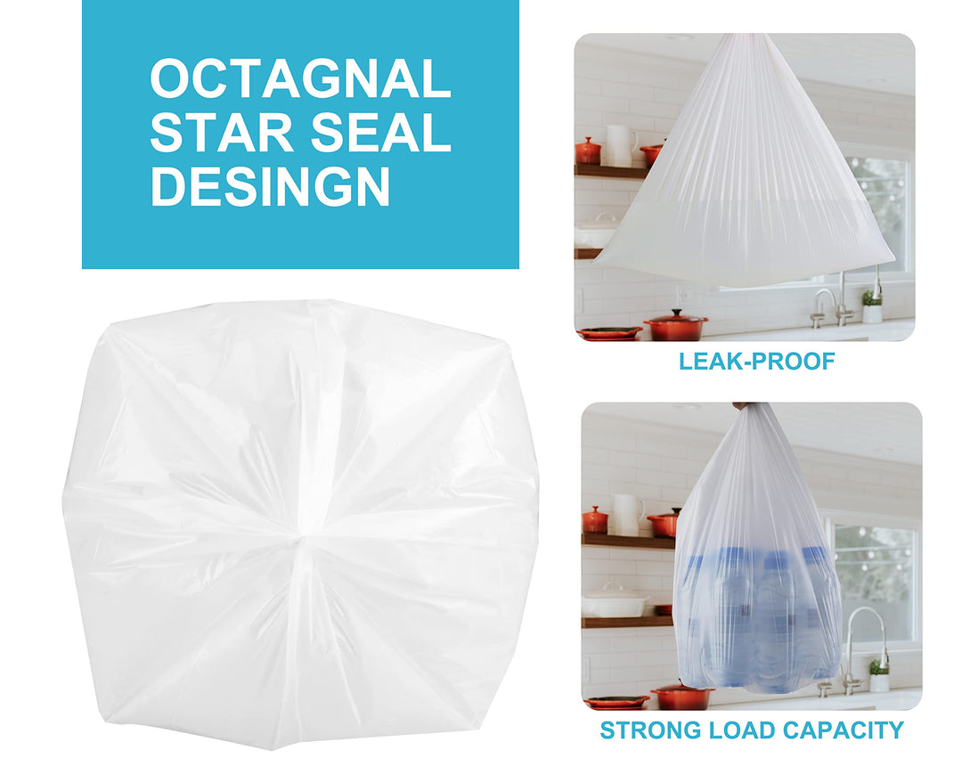 JASINCESS 8 Gallon Strong Trash Bags 30 liter Garbage Bags Small Plastic Bags for home office kitchen (Black-320)