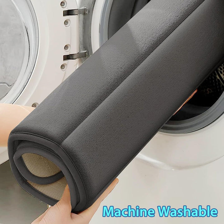 JOYART 1 Piece Bathroom Rugs,Memory Foam Bath Mat,Toilet Mats, Non-Slip Absorbentb Rugs, Machine Washable-Dark Grey, 16" x 24"