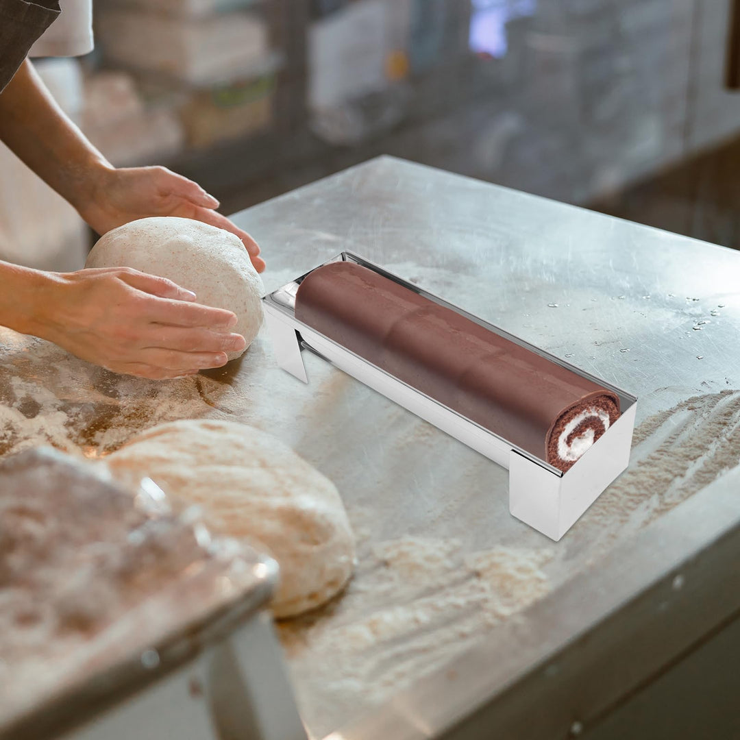 U-Shape Cake Mold Stainless Steel Nonstick Loaf Pan for Bread, Cake, Meatloaf Baking, Detachable Design, 11.49 X 3.54 X 2.75 Inch, Silver