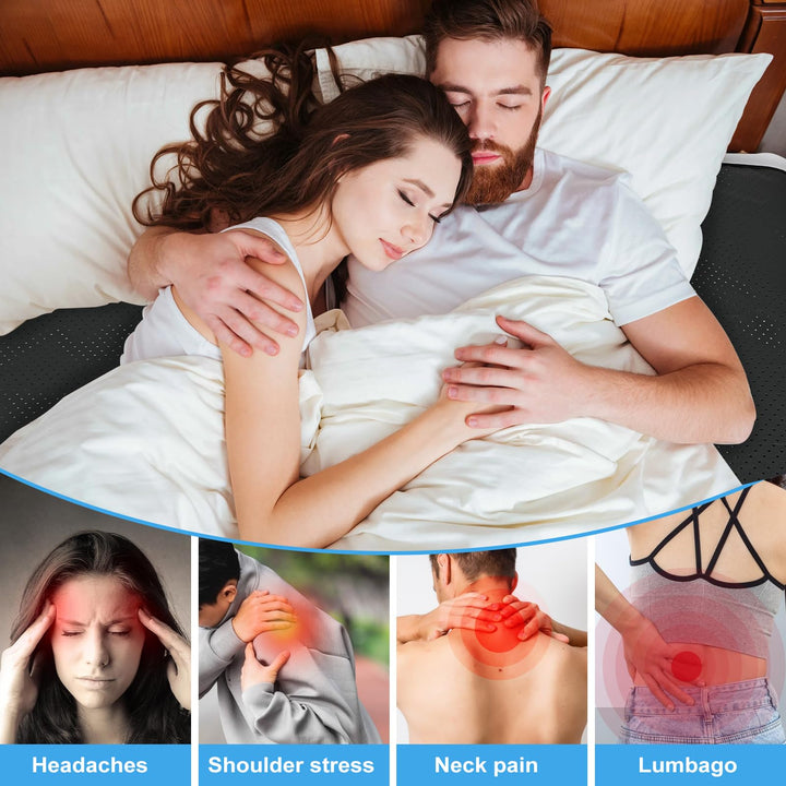 Grounding Mat for Bed, Grounding Sleeping Mat Queen Size 27 * 60", Anti-Slip PU Leather Earthing Pad with Grounding Cord (Queen)