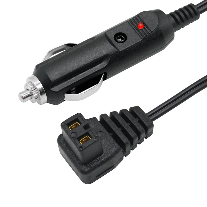 12V Car Cooler Plug Power Cord Cable 2M/6FT, Right Angle Car Cooler Refrigerator Plug Replacement Power Cord, Car Freezer 2 Pin Power Plug, for Car Cooler Portable Refrigerator