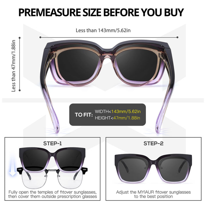 Myiaur Night Driving Glasses for Women, Anti Glare Night Vision Glasses Polarized Yellow Nighttime Glasses UV400 Protection