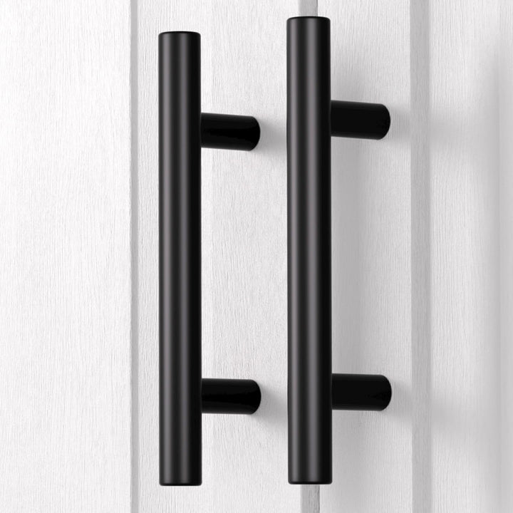 Vepagoo 30 Pack 5" Matte Black Cabinet Handles Drawer Pulls – 3 inch Hole Center Stainless Steel Handle Pull for Kitchen, Bathroom, Wardrobes, Tv Cabinets – Poignée Armoire Cuisine