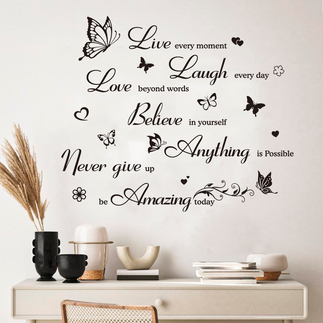 Inspirational Wall Decals Quotes Wall Stickers Motivational Wall Art Decor Positive Word Wall Decoration for Bedroom Living Room Hallways Family Office Dorm Room