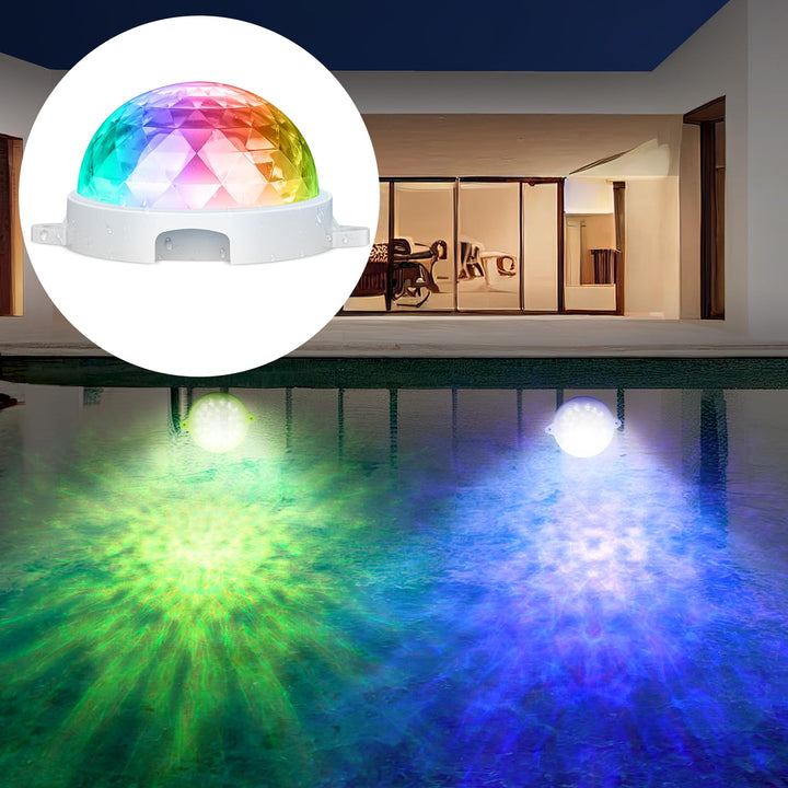 LED Tree Lights&Pool Lights with APP Control, 15W×2 RGB Dimmable Underwater Submersible Lights IP68 Waterproof Music Sync Color Changing Pool Light(2 Pack)
