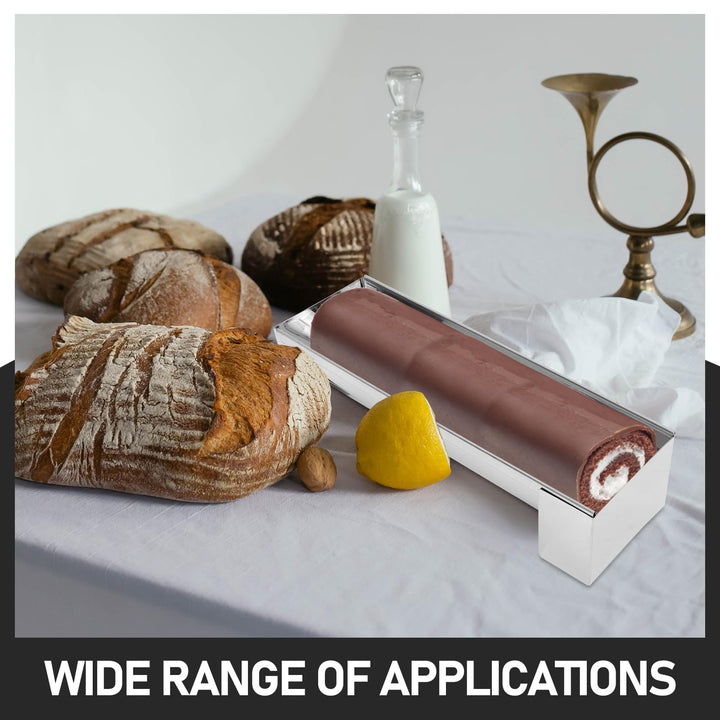 U-Shape Cake Mold Stainless Steel Nonstick Loaf Pan for Bread, Cake, Meatloaf Baking, Detachable Design, 11.49 X 3.54 X 2.75 Inch, Silver