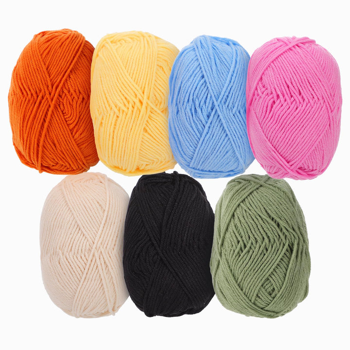 PRETYZOOM Cotton Thread 7 Pcs Wool Yarn Soft Yarn Crochet Supplies Acrylic Thread Knitting Yarn Cotton Socks Child Manual