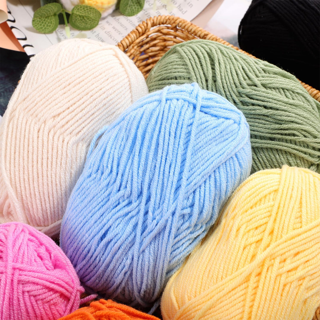 PRETYZOOM Cotton Thread 7 Pcs Wool Yarn Soft Yarn Crochet Supplies Acrylic Thread Knitting Yarn Cotton Socks Child Manual