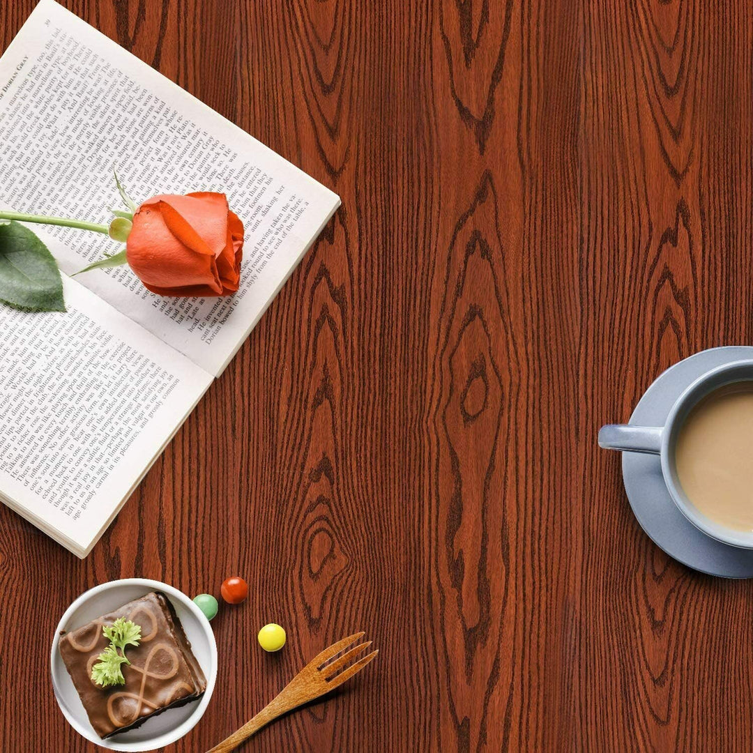 Practicalws Brown Wood Contact Paper for Countertops 15.7" x118", Peel and Stick Wallpaper for Removable, Decorative Self Adhesive Vinyl Film Stick on Wall Paper