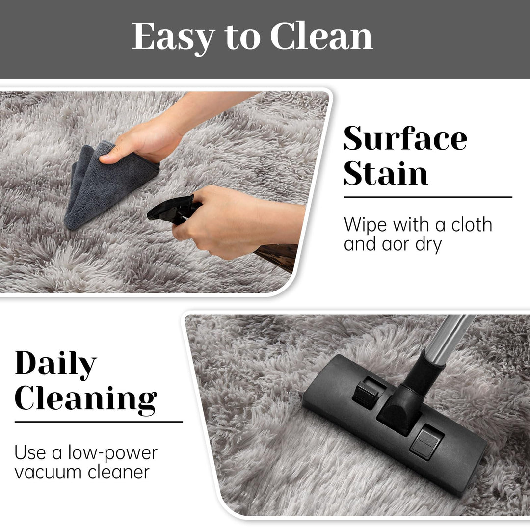 Cinknots Area Rugs Fluffy Carpet Modern Living Room Bedroom Baby Nursery Dorm Soft Non-Slip Carpet Large Modern Indoor Shaggy Carpet Room Home Décor (Grey White, 3.9'x 5.2'（120 * 160cm）)