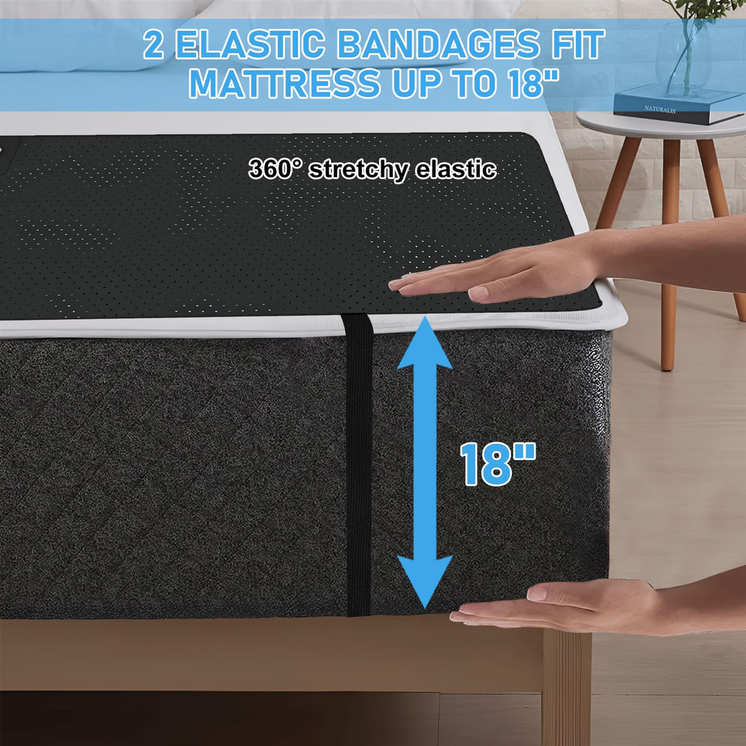 Grounding Mat for Bed, Grounding Sleeping Mat Queen Size 27 * 60", Anti-Slip PU Leather Earthing Pad with Grounding Cord (Queen)