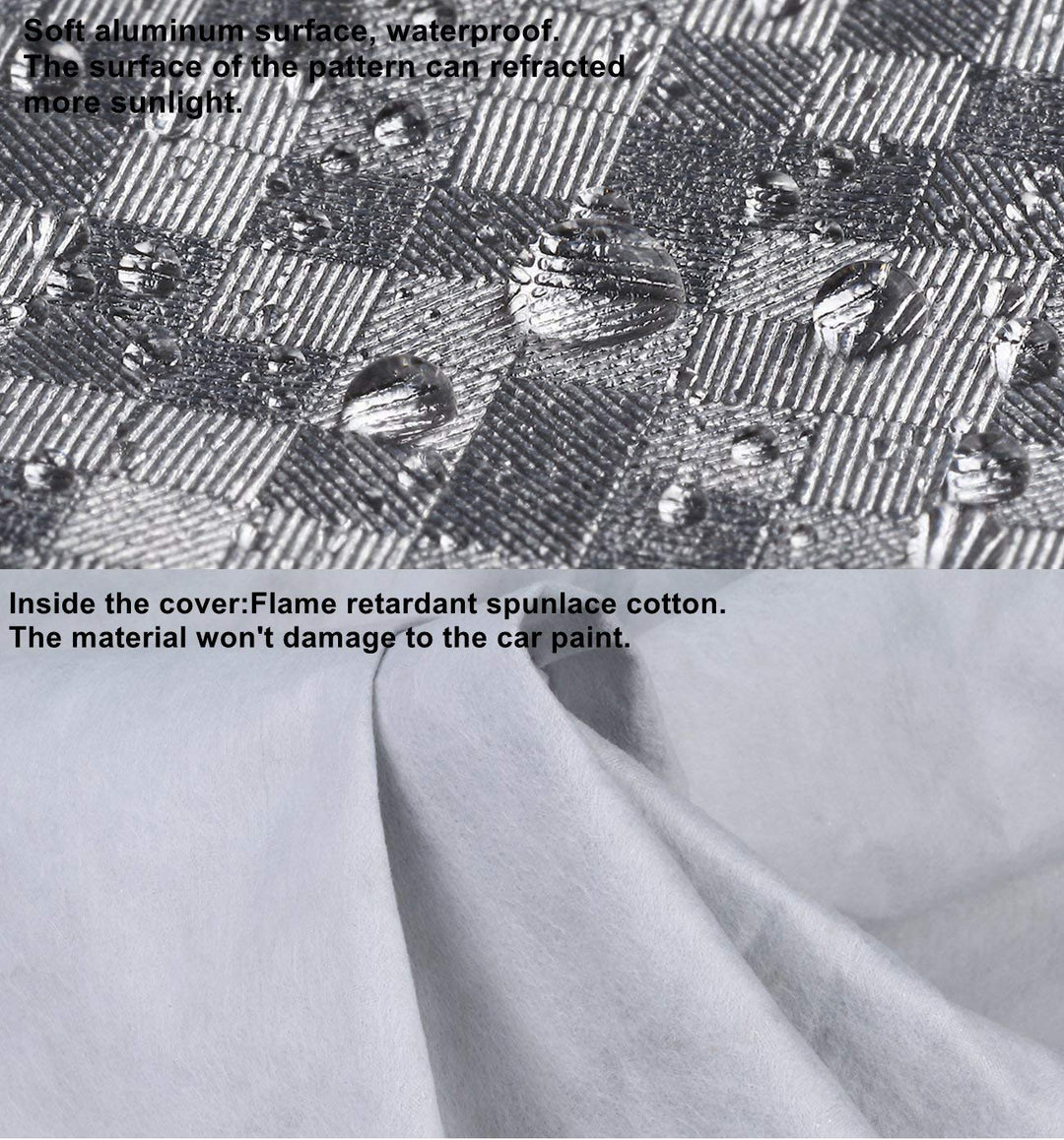 Kadooria Safe View Half Car Cover Top Waterproof/Windproof/Dustproof/Windshield Cover Snow Winter Summer (SUV YL)