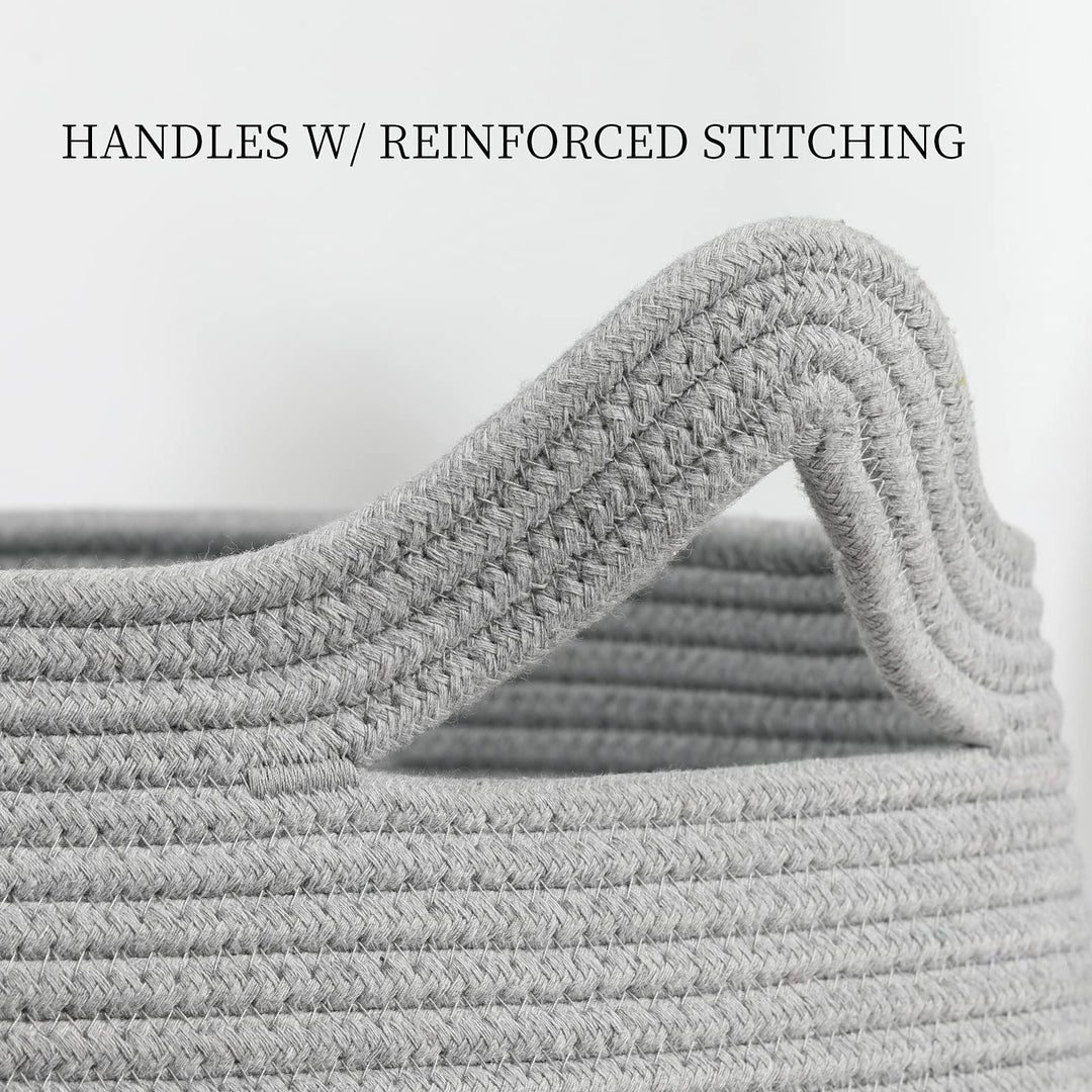 ZLG Cat Face Baby Basket with Handles Handmade Standing baskets for Nursery Decor and Storage