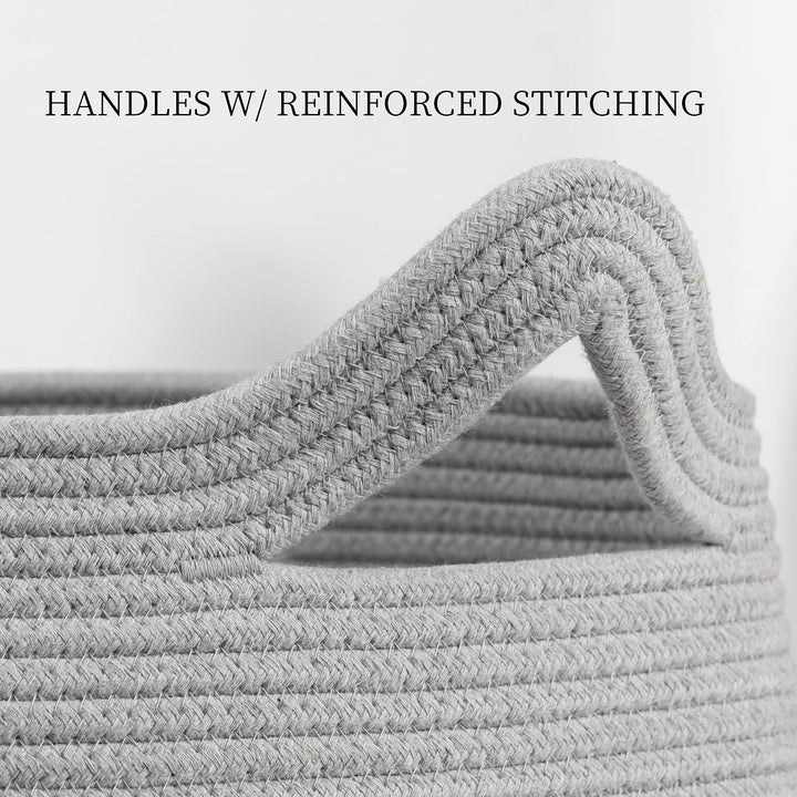 ZLG Cat Face Baby Basket with Handles Handmade Standing baskets for Nursery Decor and Storage