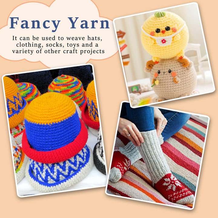 PRETYZOOM Cotton Thread 7 Pcs Wool Yarn Soft Yarn Crochet Supplies Acrylic Thread Knitting Yarn Cotton Socks Child Manual