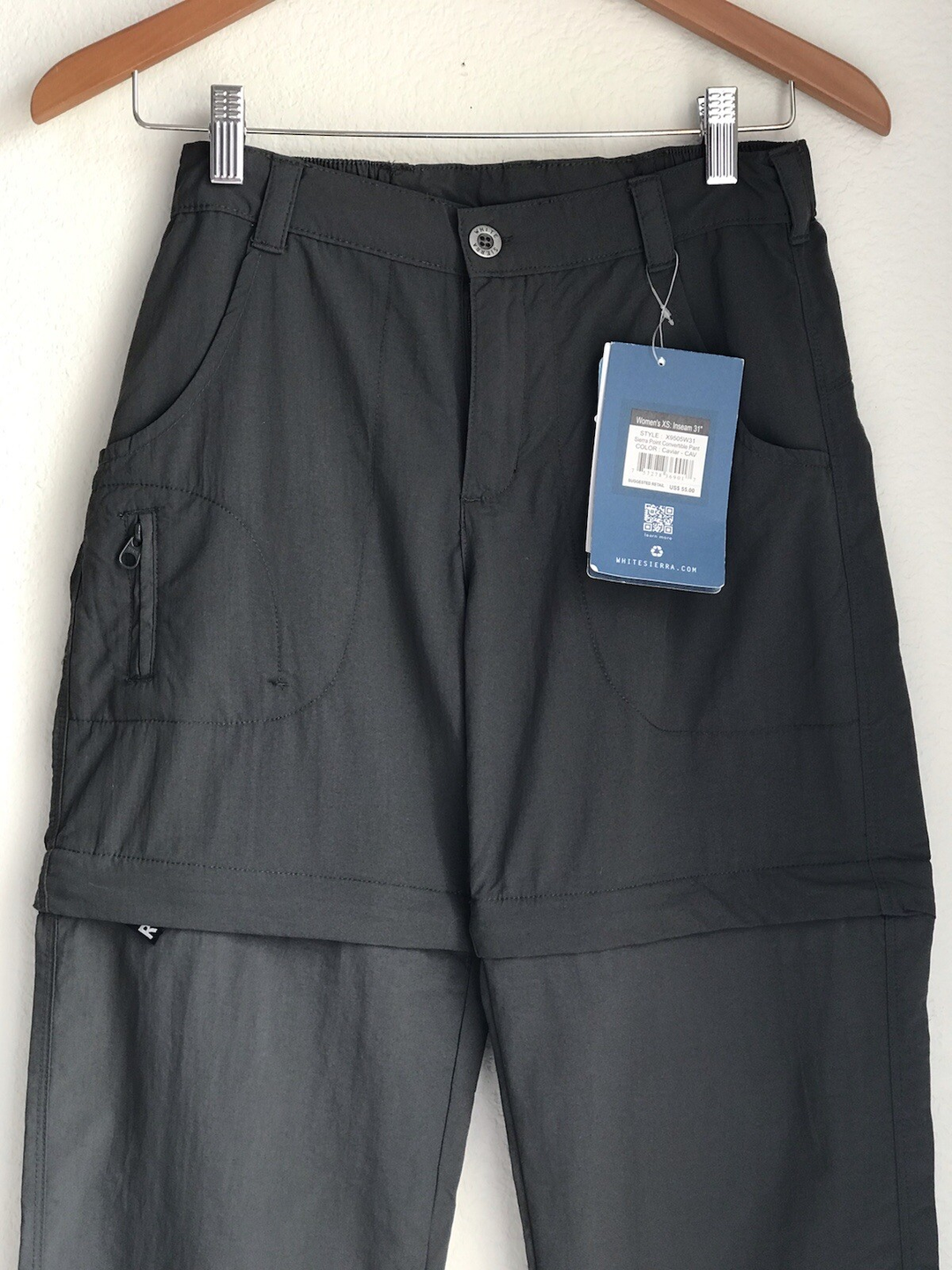 White Sierra Zip Off Convertible Outdoor Pants Women's size XS Hiking Climbing