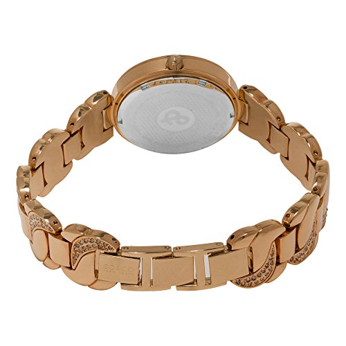 SO&CO New York Women's 5062.3 SoHo Quartz Crystal Accent 16K Rose Tone Chain Link Bracelet Watch