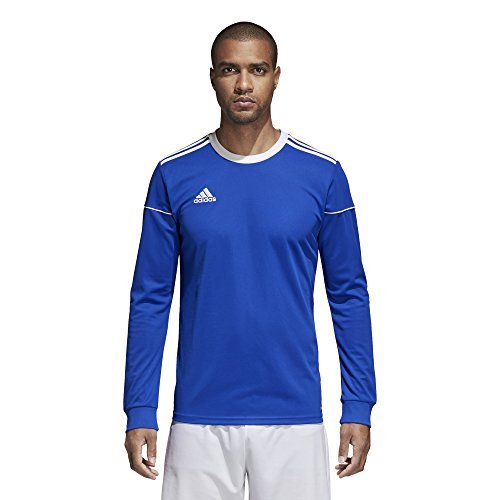 adidas Men's Squadra 17 Long Sleeve Jersey, Bold Blue/White, S/P - Metta Home and Technologies