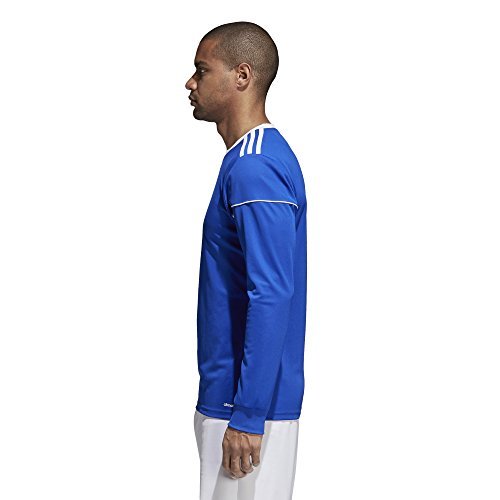 adidas Men's Squadra 17 Long Sleeve Jersey, Bold Blue/White, S/P - Metta Home and Technologies