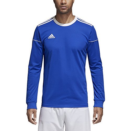 adidas Men's Squadra 17 Long Sleeve Jersey, Bold Blue/White, S/P - Metta Home and Technologies