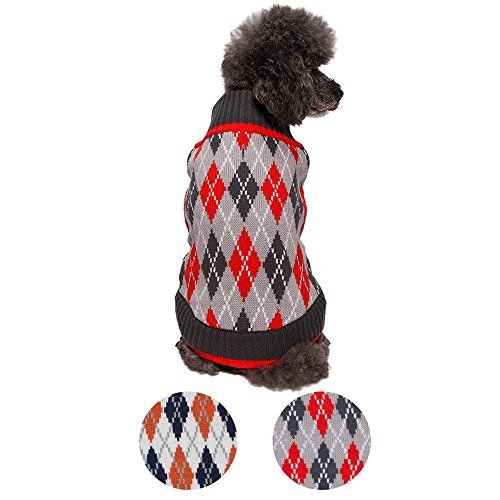 Blueberry Pet Chic Argyle All Over Dog Sweater - Metta Home and Technologies