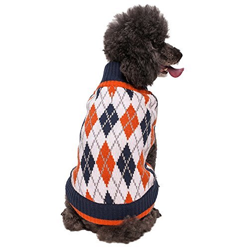 Blueberry Pet Chic Argyle All Over Dog Sweater - Metta Home and Technologies