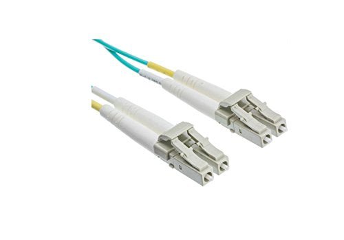 C&E 4-Meter 10 Gigabit Aqua Fiber Optic Cable, LC/LC, Multimode Duplex, 50/125 13.1 Feet, CNE467776 - Metta Home and Technologies