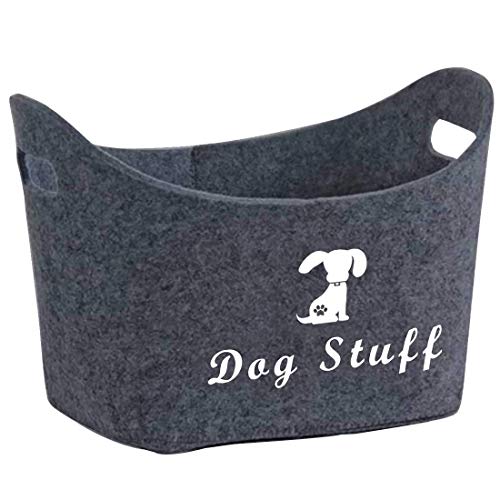 Collapsible Convenient Organizer Basket,Felt Pet Dog Cat Toy Storage, Space-Saving Box for Organizing pet Toys Blankets leashes Food - Metta Home and Technologies