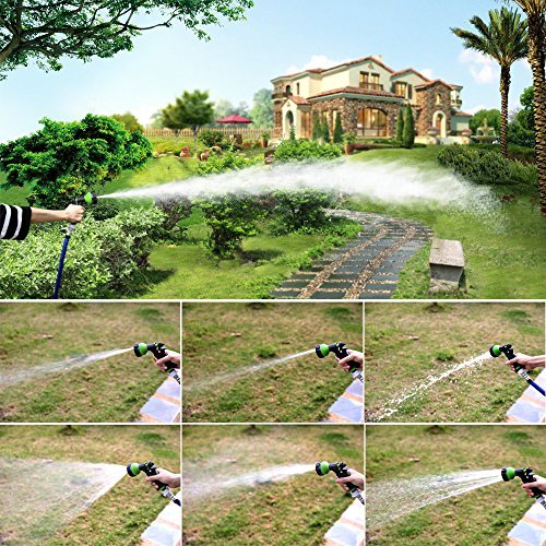 Garden Hose Nozzle Spray Nozzle Heavy Duty Water Sprayer Adjust Watering Patterns for Watering,Car Wash and Showering Pets(Green) - Metta Home and Technologies