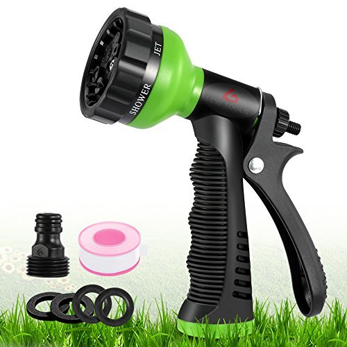 Garden Hose Nozzle Spray Nozzle Heavy Duty Water Sprayer Adjust Watering Patterns for Watering,Car Wash and Showering Pets(Green) - Metta Home and Technologies