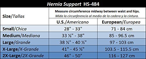 ITA-MED Deluxe Hernia Support Brace Double Sided with Removable Inserts: HS-484, XX-Large - Metta Home and Technologies