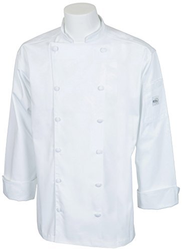 Mercer Culinary Renaissance Men's Traditional Neck Chef Jacket with Full Black Piping - Metta Home and Technologies