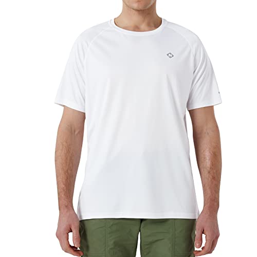NAVISKIN Men's Quick Dry Lightweight UPF 50+ Long Sleeve Shirts Rash Guard Swim Shirts Hiking Shirts, White-short Sleeve, Large - Metta Home and Technologies