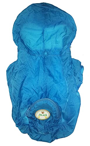 Pet Life The Ultimate Waterproof Thunder-Paw Adjustable Zippered Folding Travel Dog Raincoat - Metta Home and Technologies